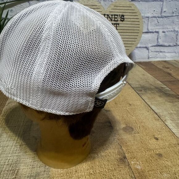 Ariat Mens Adjustable Mesh SnapBack  Logo Cap Hat (Heather Navy/White, One Size) - Picture 9 of 10